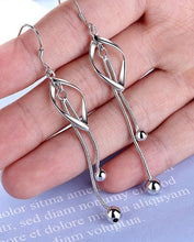 Load image into Gallery viewer, Earrings - Silver Lily Drop
