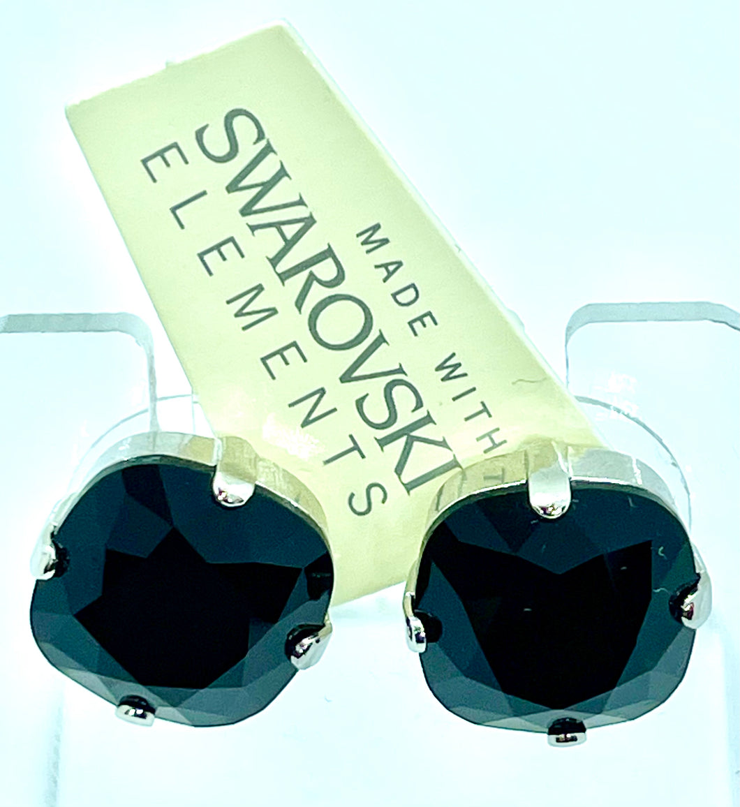 Earrings - Swarovski Stud - Cushion 12x12mm