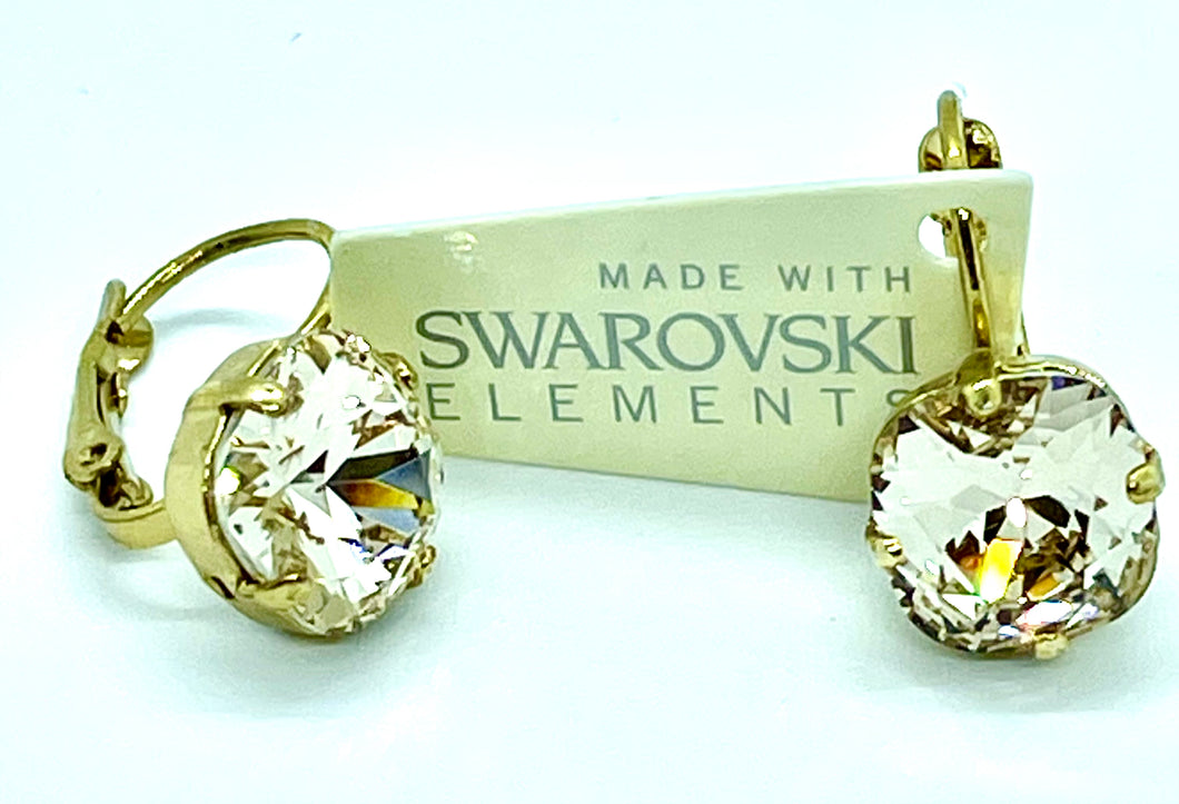 Earrings - Swarovski Hook - Cushion 10x10
