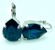 Load image into Gallery viewer, Earrings - Swarovski Hook - Pear 18x13(Med)
