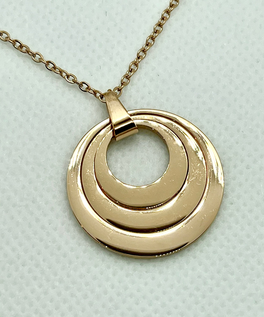 Engravable - Necklace Triple Ring Pendant