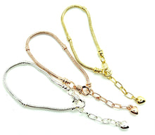 Load image into Gallery viewer, Bracelet - Snake Bracelet with Chain Extenders
