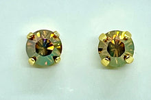 Load image into Gallery viewer, Earrings - Stud - Rose Gold Base - Swarovski Round Stone (7.5mm)
