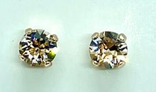 Load image into Gallery viewer, Earrings - Stud Rhodium Base - Swarovski Round Stone (7.5mm)
